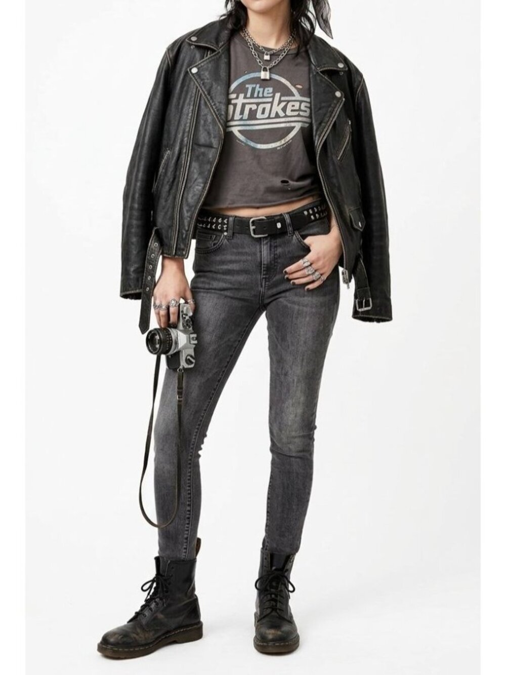 Acne Studios Skin 5 Used Black Skinny Jeans